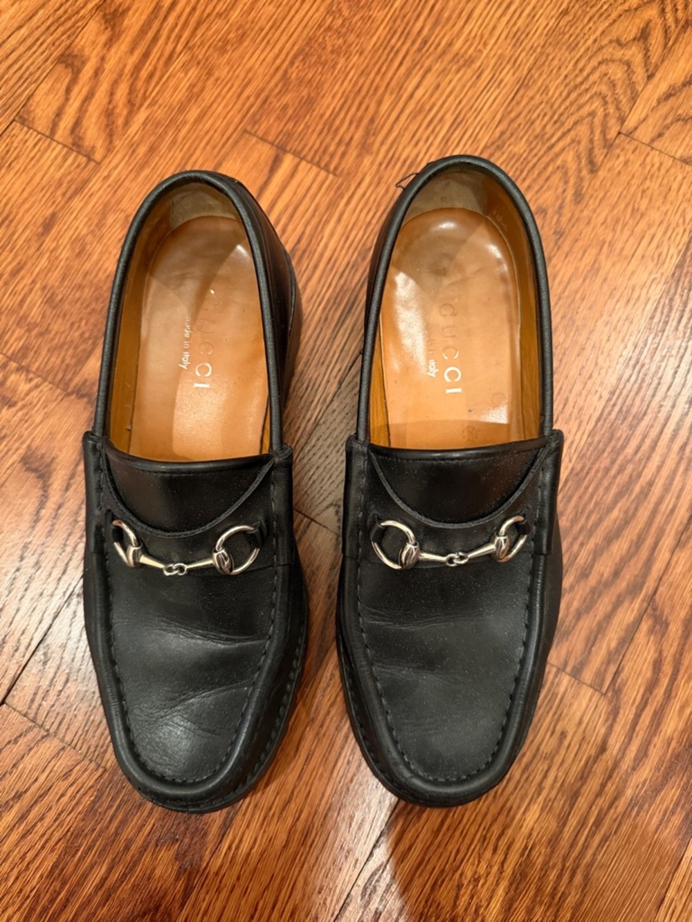 Gucci Black Leather Women's Horsebit Loafers - Picture 4 of 4
